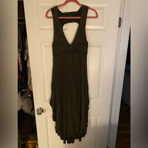 FREE PEOPLE NEW ROMANTICS DRESS - Sz 10; Color: DARK OLIVE